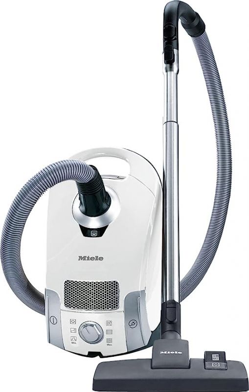 Miele Compact C1 Pure Bagged Canister Vacuum with High Suction Power Designed for Hard Floors and Low-Pile Carpet Miele Compact C1 Pure Bagged Canister Vacuum with High Suction Power Designed for Hard Floors and Low-Pile Carpet