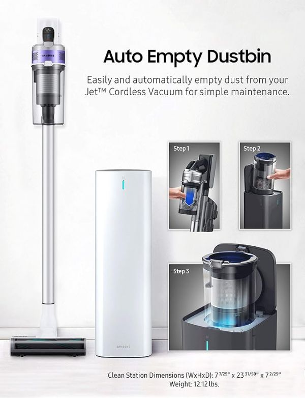 Samsung 70 + CS Bundle Jet Cordless Stick Vacuum, Violet Samsung 70 + CS Bundle Jet Cordless Stick Vacuum, Violet